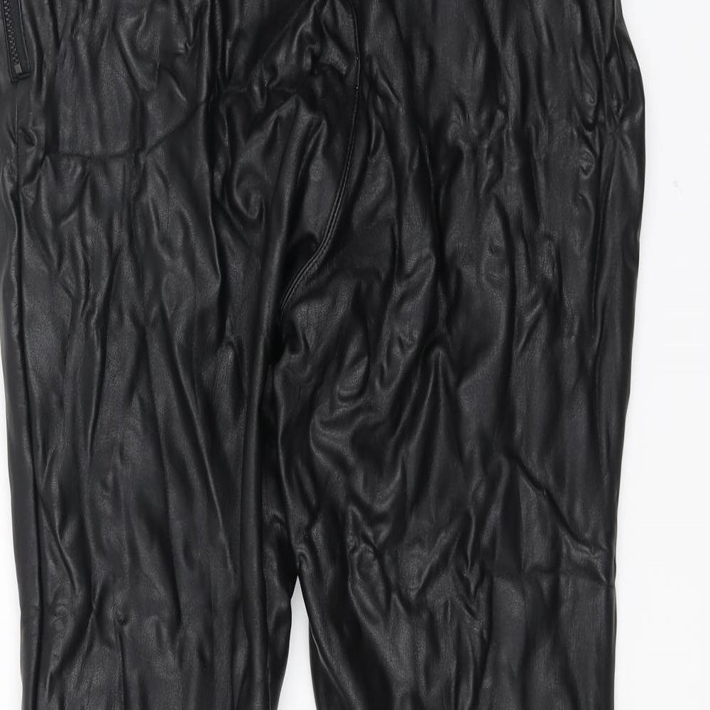 Topshop Womens Black Trousers Size 14 L29 in