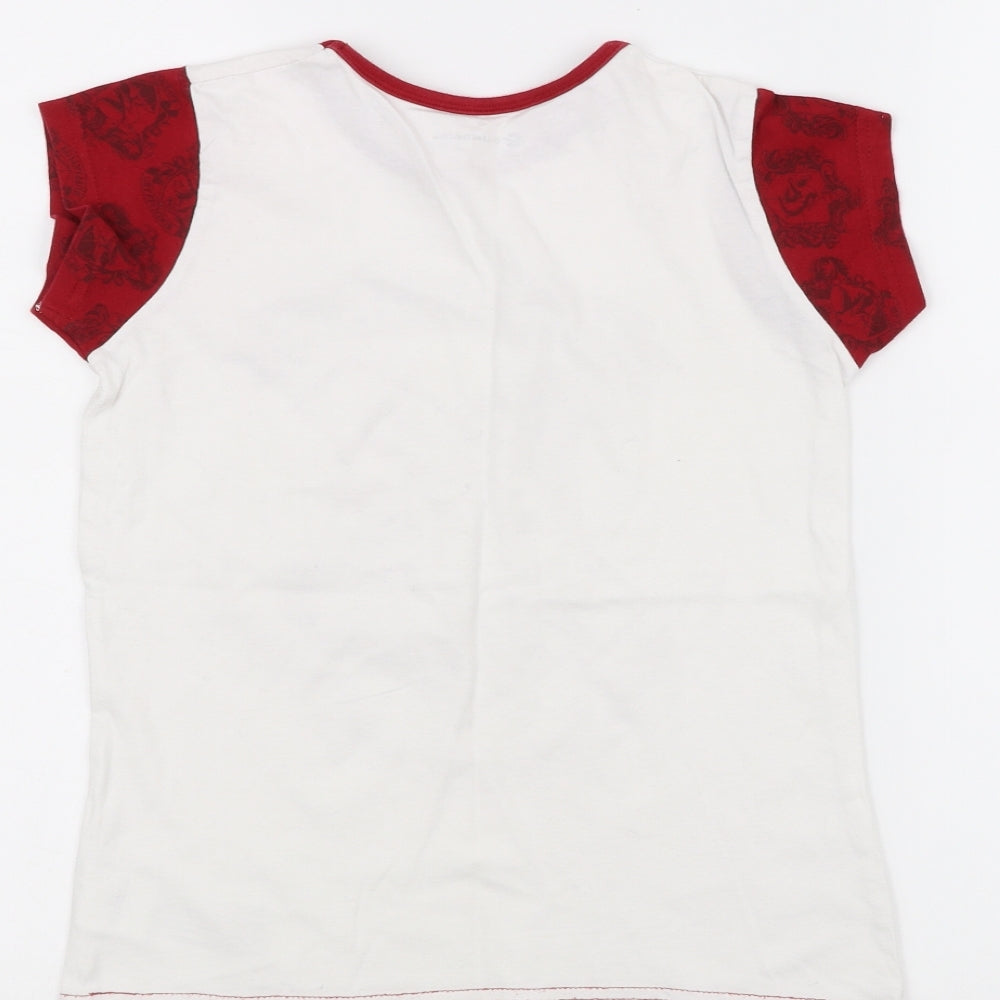 Character Boys White Basic T-Shirt Size 9-10 Years - hogwarts