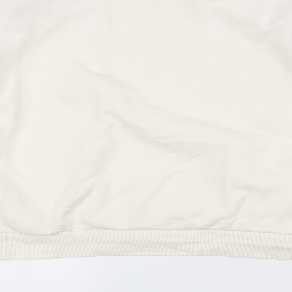 H&M Womens White Pullover Jumper Size XL