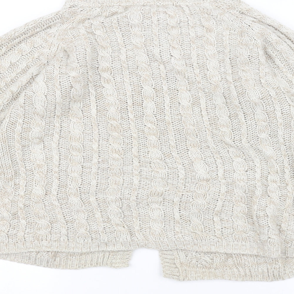 Lily & dan Girls White Knit Jacket Coatigan Size 11-12 Years