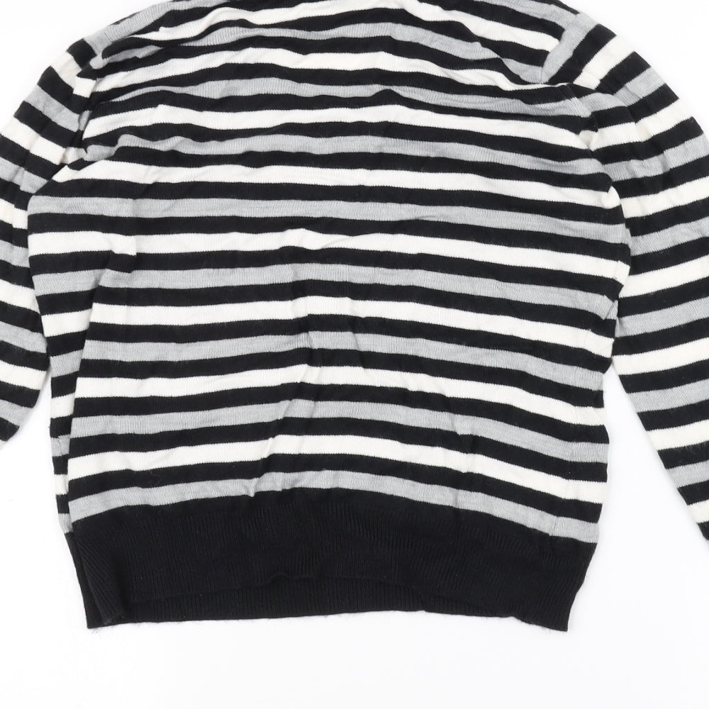 BHS Womens Blue Striped Pullover Jumper Size 10