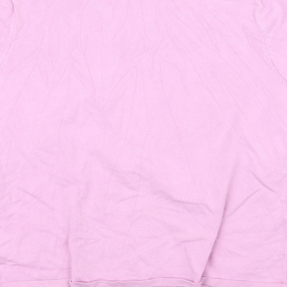 Casamia Womens Pink Basic T-Shirt Size M