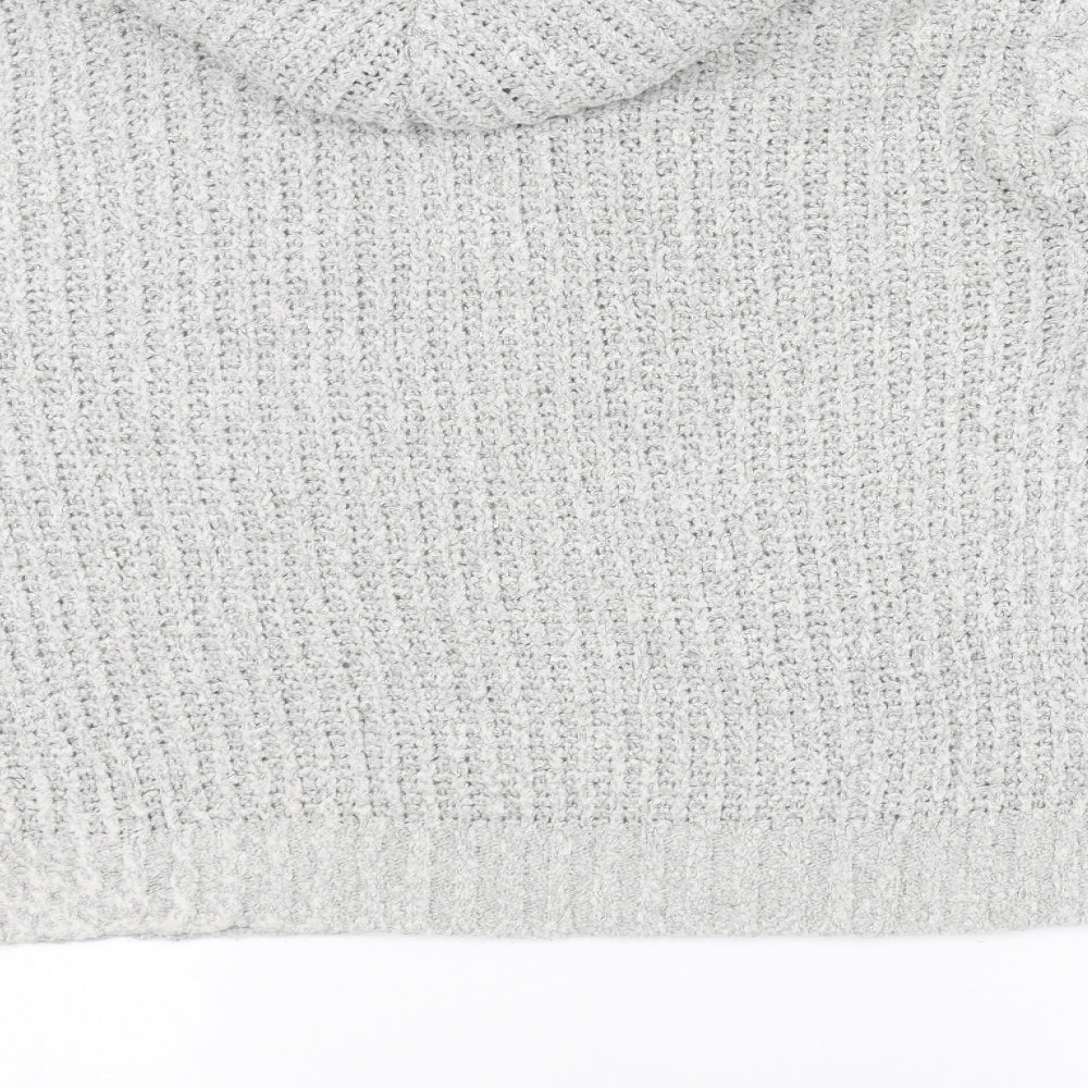 Boohoo Womens Grey Knit Pullover Jumper Size M