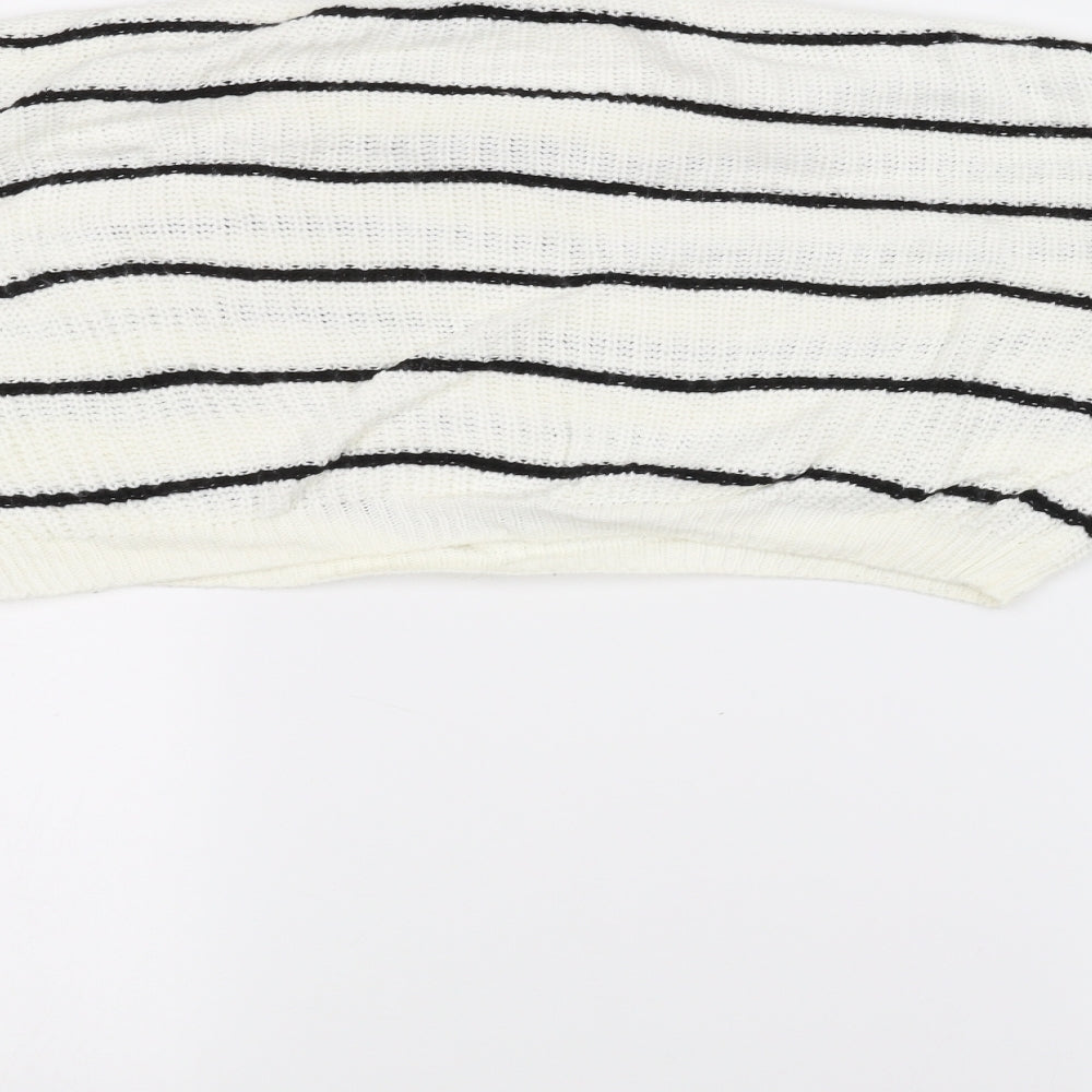 Primark Womens White Knit Pullover Jumper Size XS
