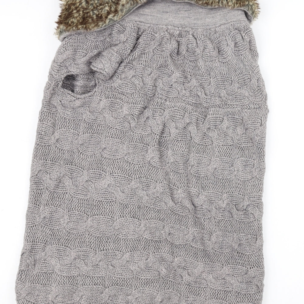 Zara Womens Grey Knit Jacket Size S
