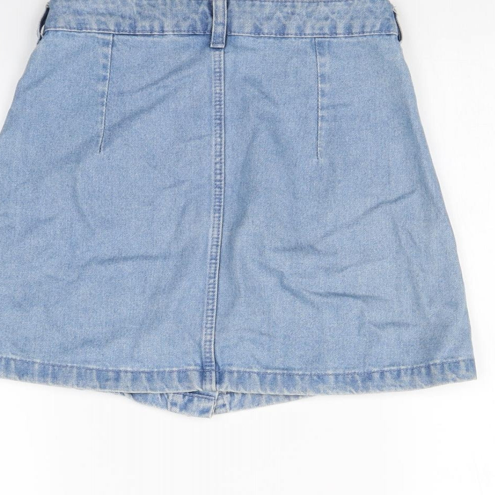 H&M Womens Blue Mini Skirt Size 8