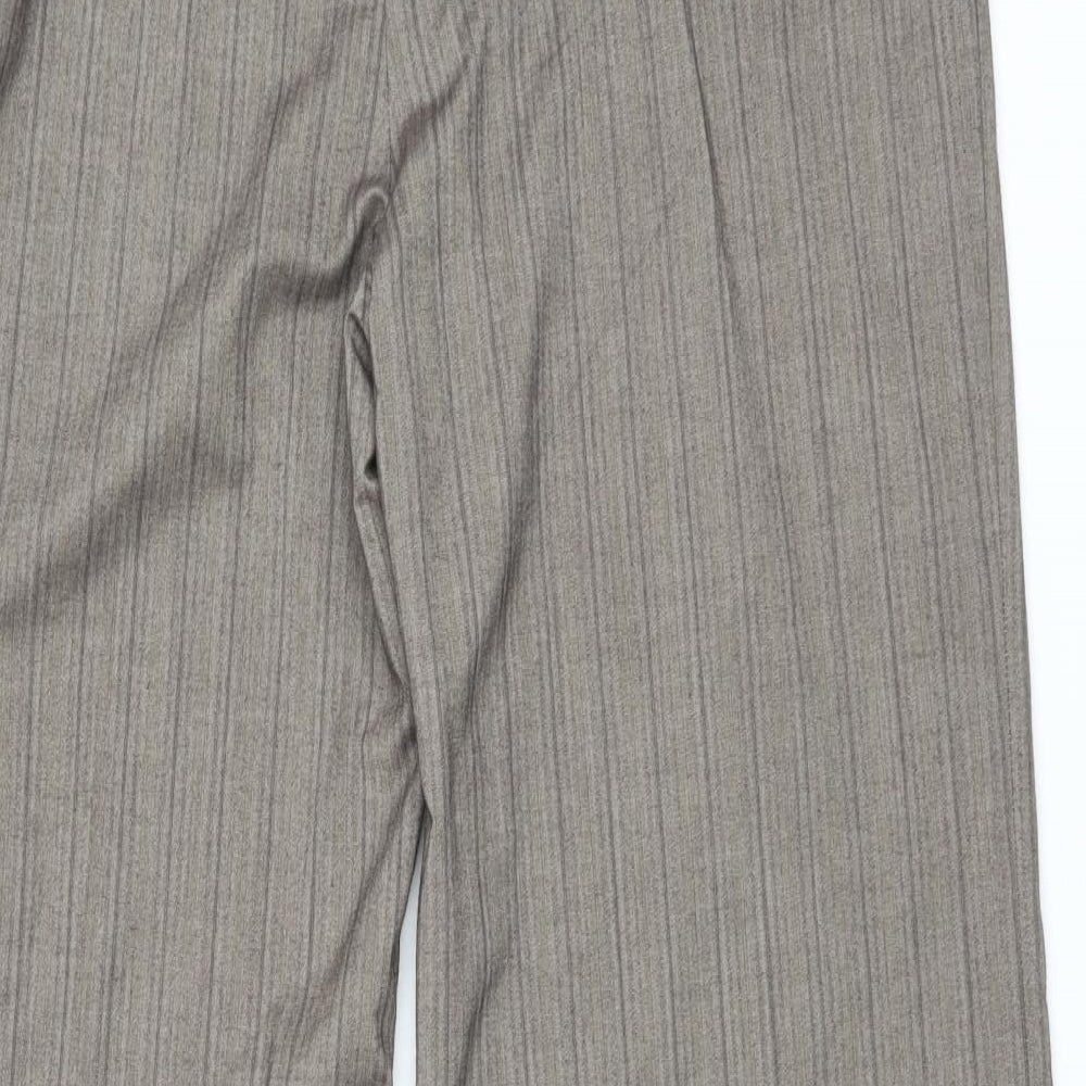 Dorothy Perkins Womens Brown Striped Trousers Size 18 L30 in