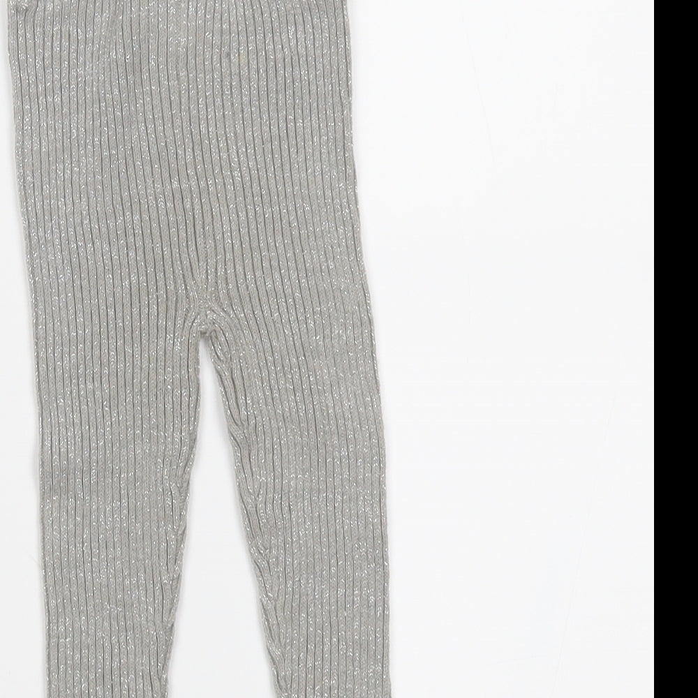 Vertbaudet Girls Grey Sweatpants Leggings Size 3-6 Months