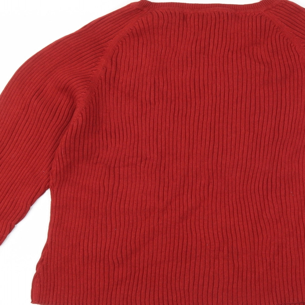 TXN Womens Red Pullover Jumper Size XL
