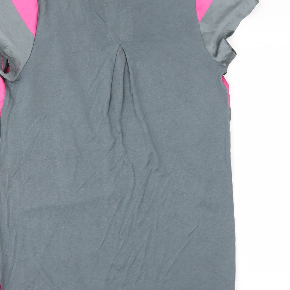 NEXT Womens Grey Striped Basic T-Shirt Size 10