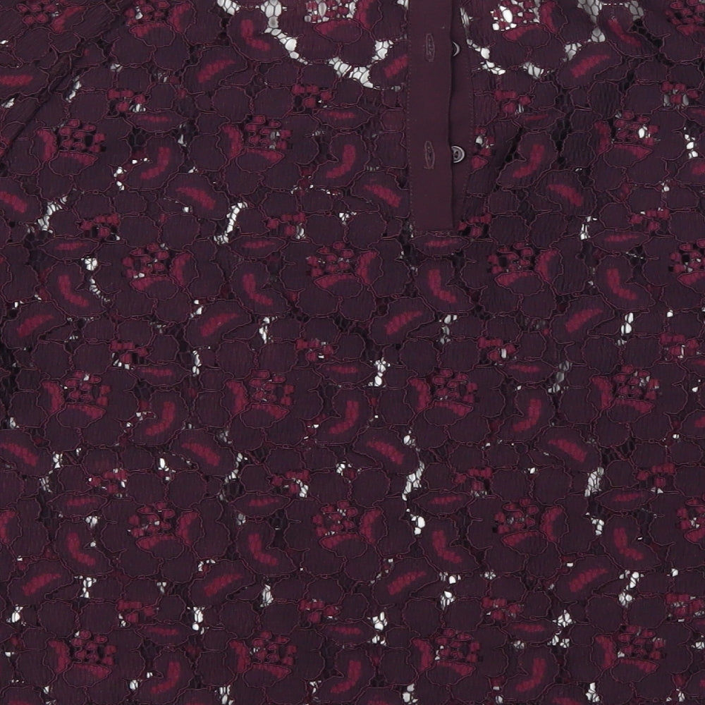NEXT Womens Purple Floral Basic T-Shirt Size 10