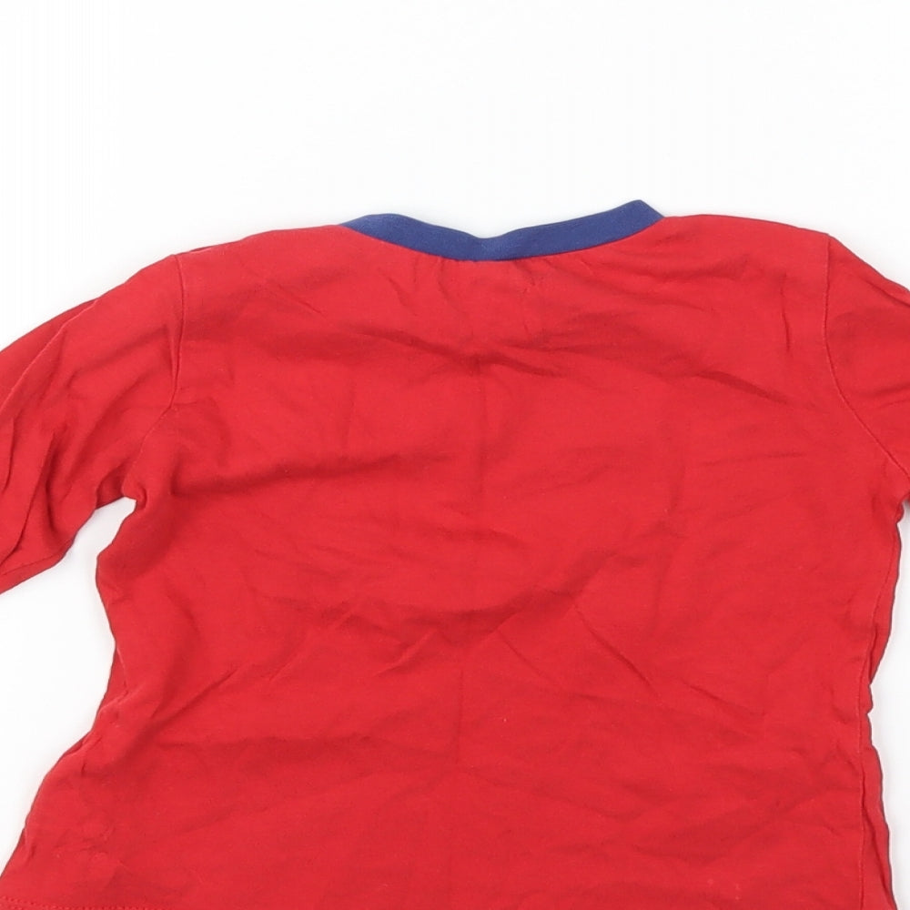 LC Waikiki Girls Red Basic T-Shirt Size 18-24 Months - aeroplane