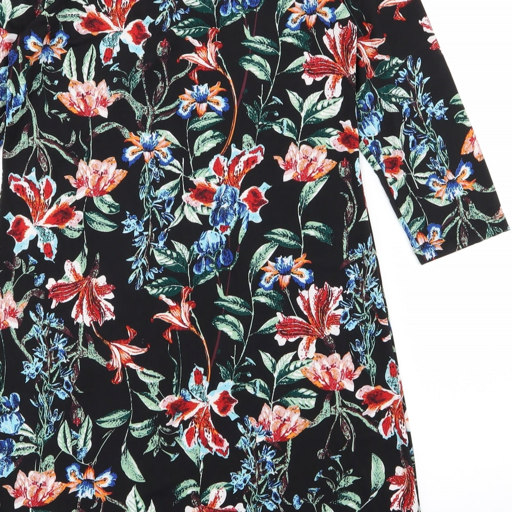 intuition Womens Black Floral Pencil Dress Size 8 - size 8-10
