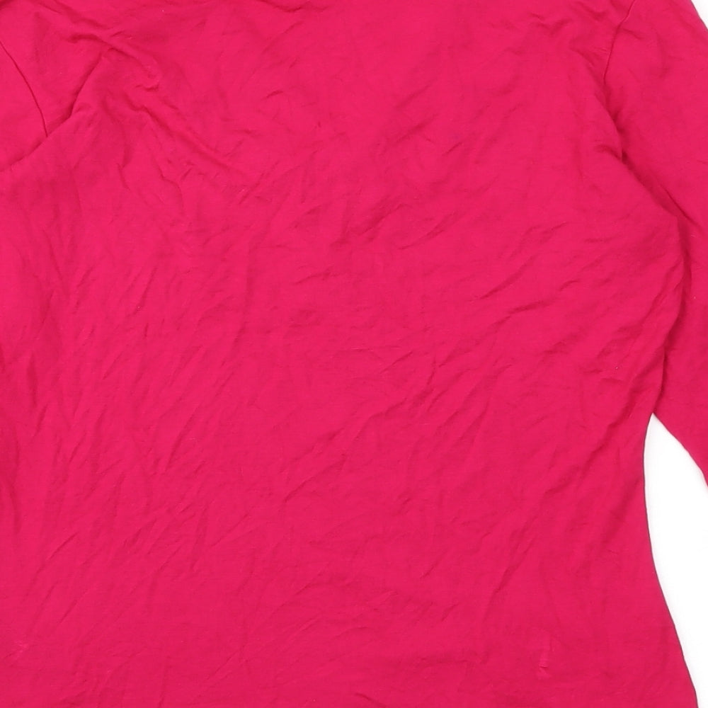 Debehams Womens Pink Basic T-Shirt Size 12