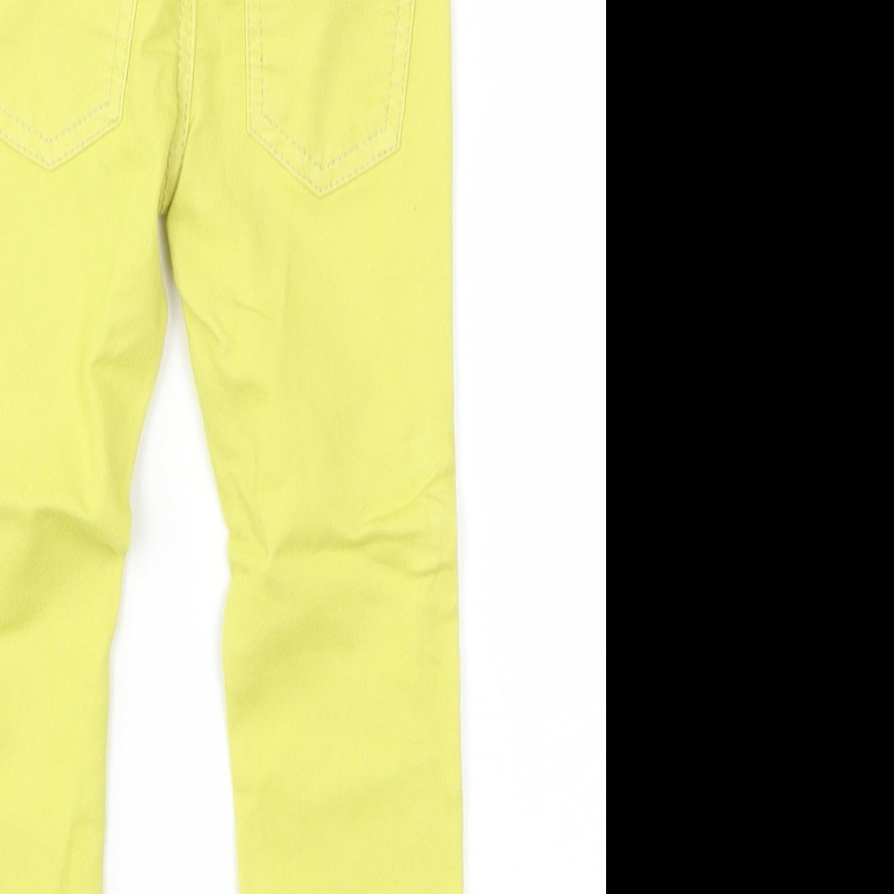 preworn Girls Yellow Jegging Trousers Size 2XS