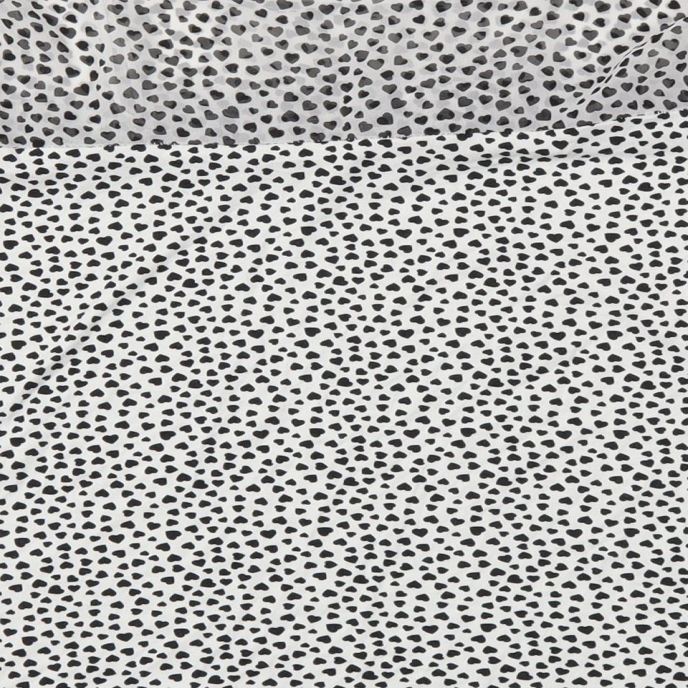 Preworn Womens White Polka Dot Basic T-Shirt Size 14
