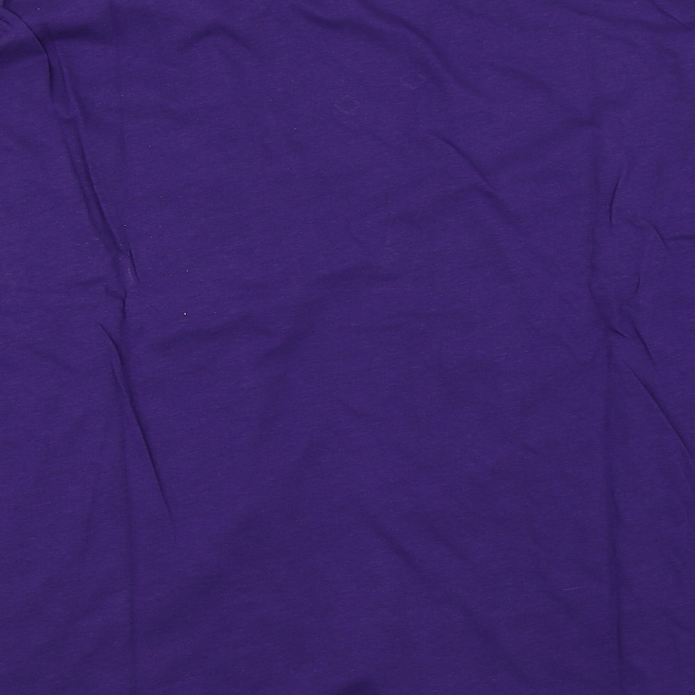 Preworn Womens Purple Basic T-Shirt Size 2