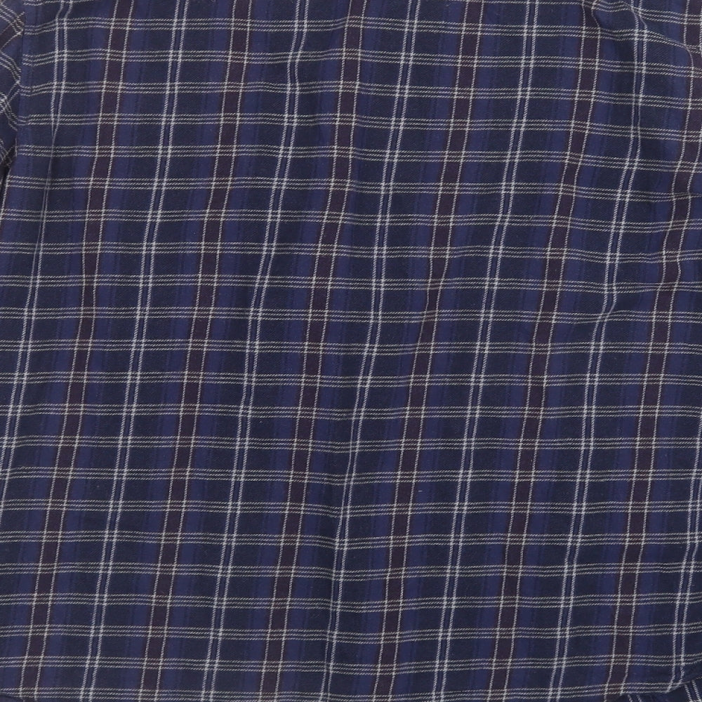 D/STRUCT Mens Blue Check Button-Up Size M