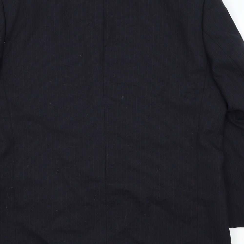 hugo james Mens Blue Striped Jacket Suit Jacket Size 44