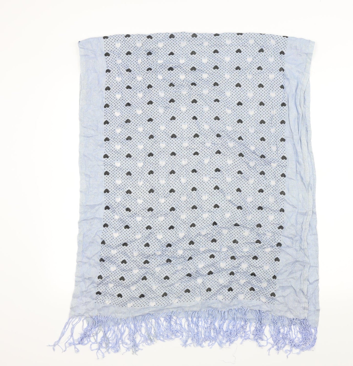 Primark Blue Geometric Scarf - LOVE HEART