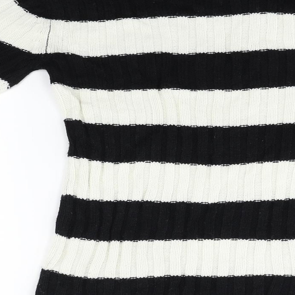Phillip russel Womens White Striped Pullover Jumper Size S