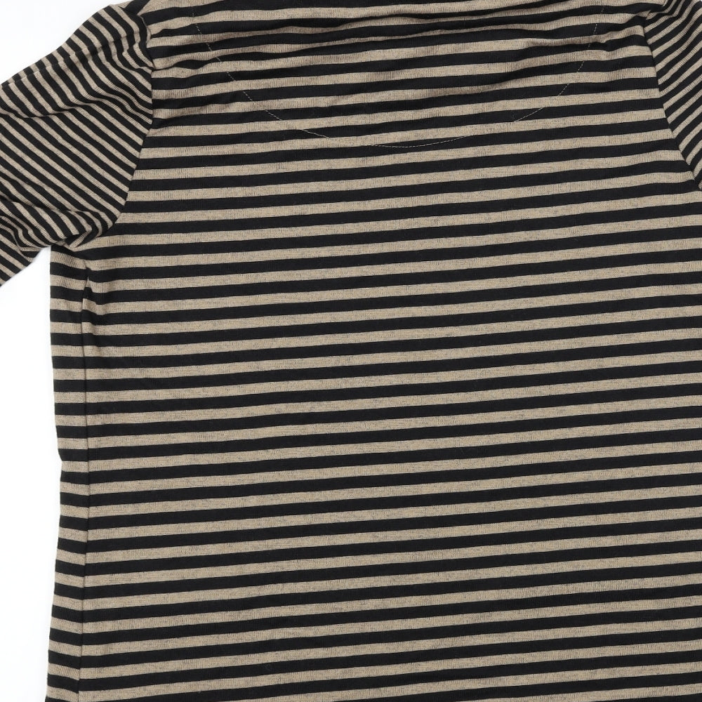 t.i.g.i Womens Brown Striped Pullover Jumper Size 12