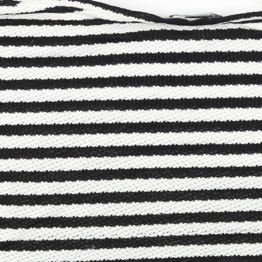Primark Womens White Striped Pullover Jumper Size S
