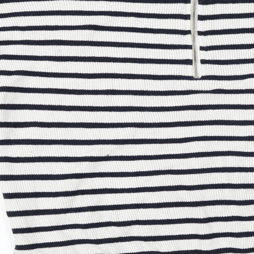 Atmosphere Womens Grey Striped Pullover Jumper Size 12