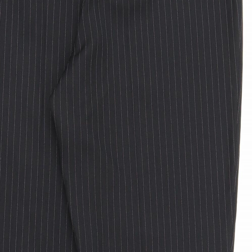 George Womens Black Striped Trousers Size 16 L27 in