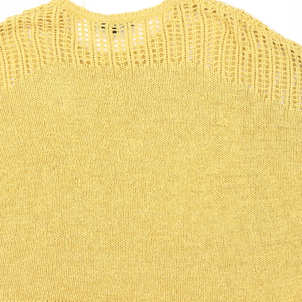 Peacocks Womens Yellow Pullover Jumper Size S