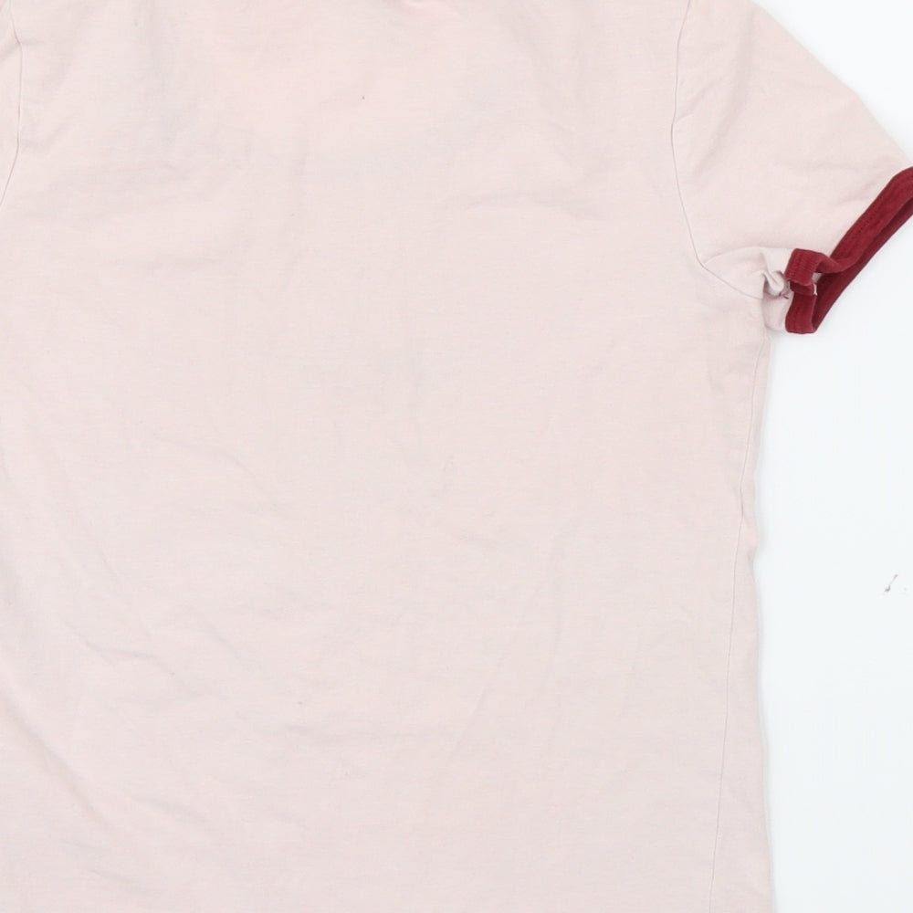 H&M Womens Pink Ringer T-Shirt Size S