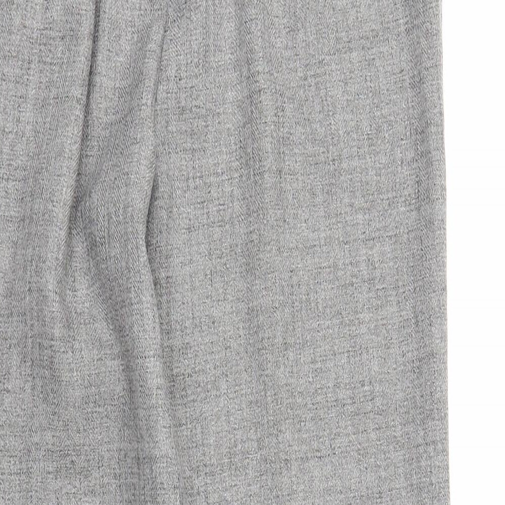 Marks & Spencer Womens Grey Capri Trousers Size 14 L25 in