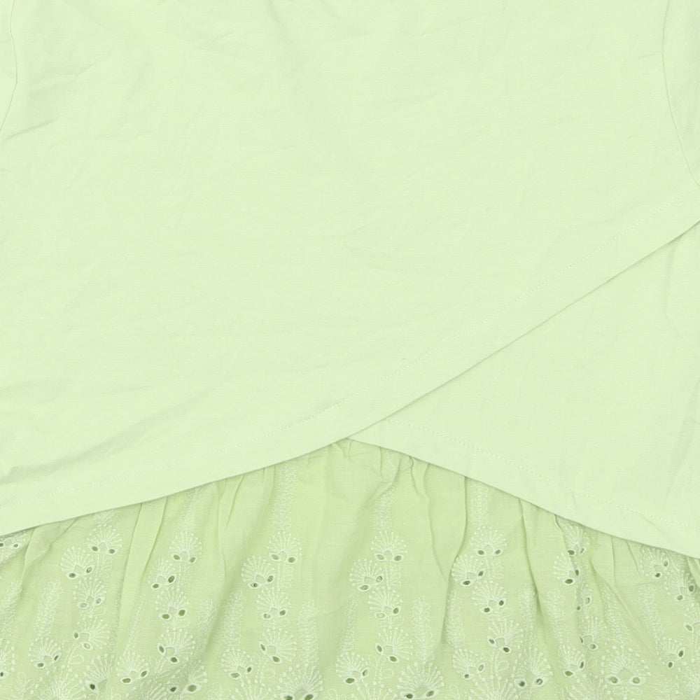MNG Womens Green Basic T-Shirt Size S