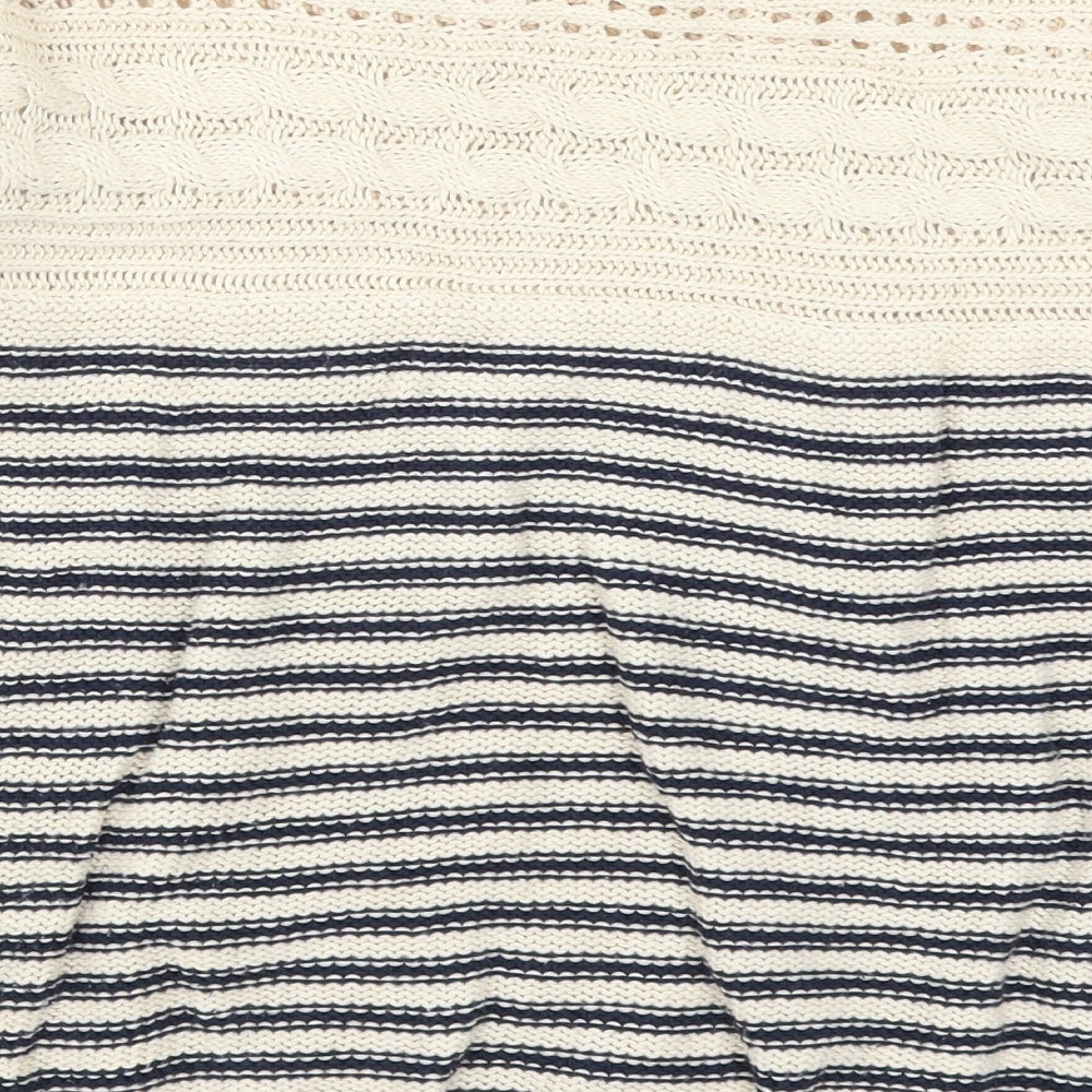 Oasis Womens Beige Striped Pullover Jumper Size L