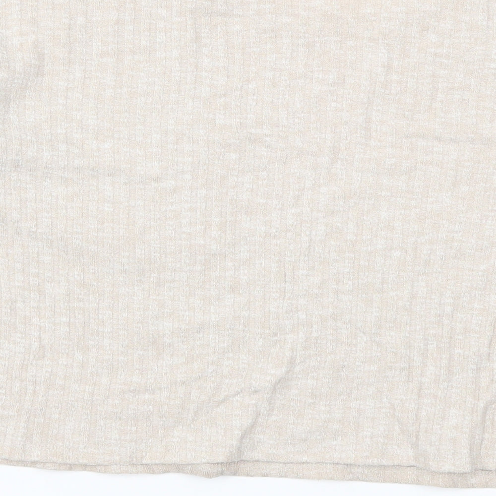 Sportsgirl Womens Beige Cropped T-Shirt Size M