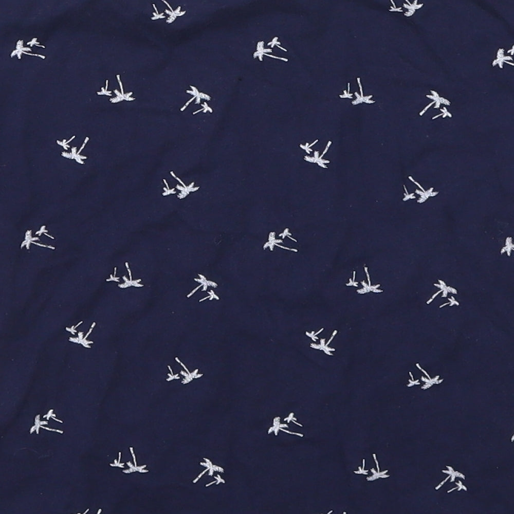 Primark Boys Blue Basic T-Shirt Size 5-6 Years - Palm Leaves