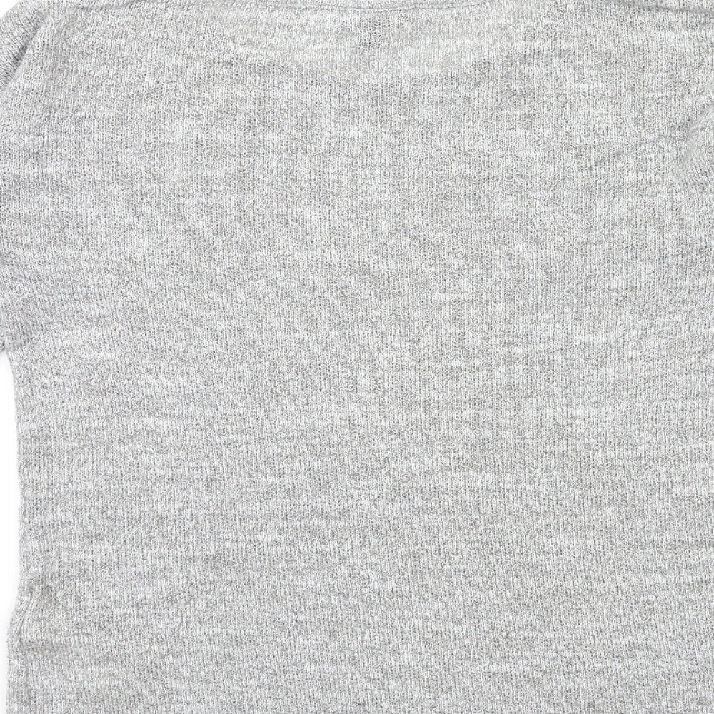 Topshop Womens Grey Knit Pullover Jumper Size 6