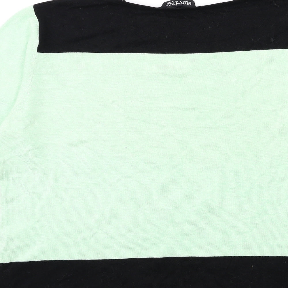 marble Womens Green Knit Pullover Jumper Size 4