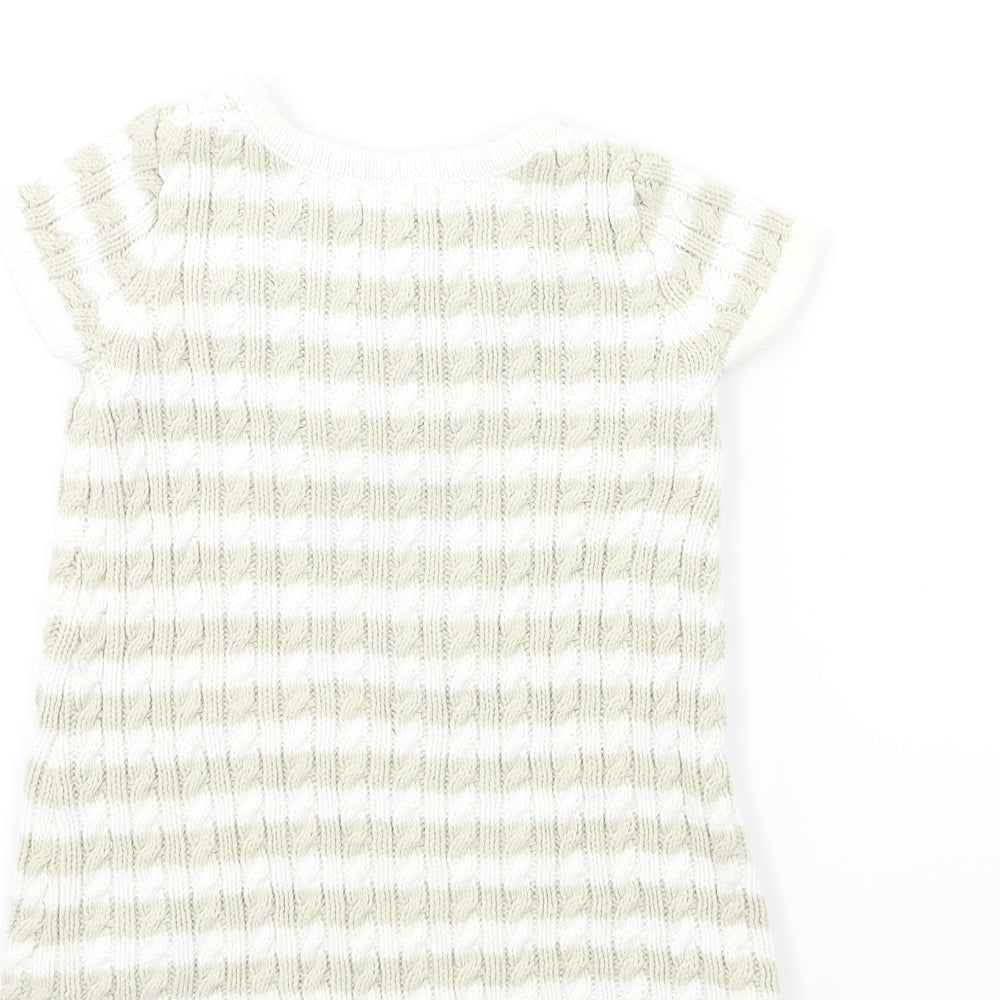 Cynthia Rowley Baby Gold Striped Knit Jumper Dress Size 9-12 Months
