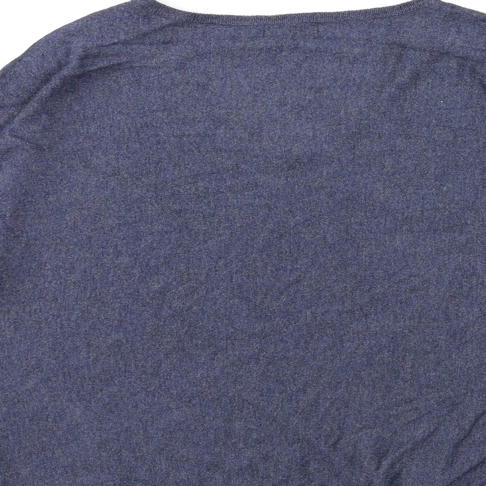M&Co Womens Blue Knit Pullover Jumper Size 10