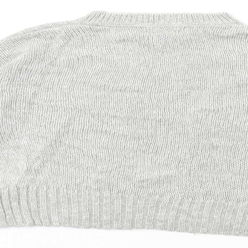 New Look Womens Grey Knit Pullover Jumper Size S