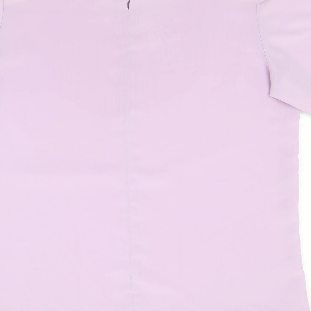 Preworn Womens Purple Basic Blouse Size 14