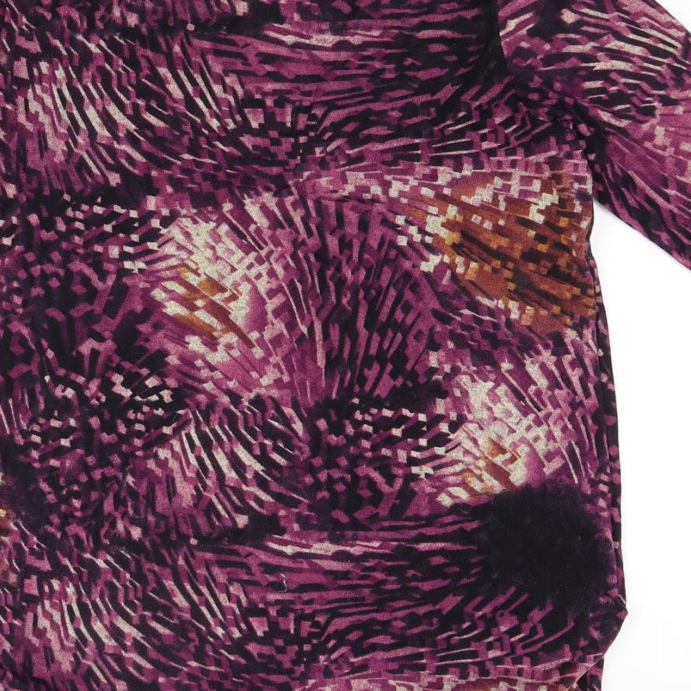Klass Womens Purple Knit Pullover Jumper Size L