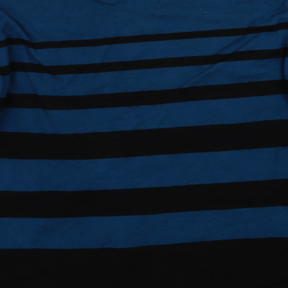 Just Elegance Womens Blue Striped Pullover Jumper Size S