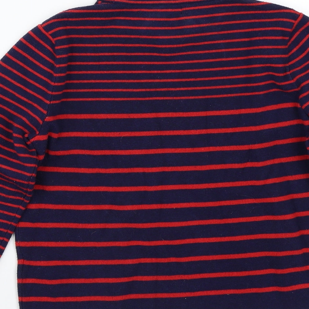 Newlook Womens Blue Striped Pullover Jumper Size 10