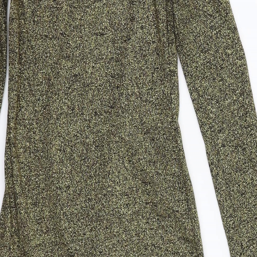 Preworn Womens Gold A-Line Size 8