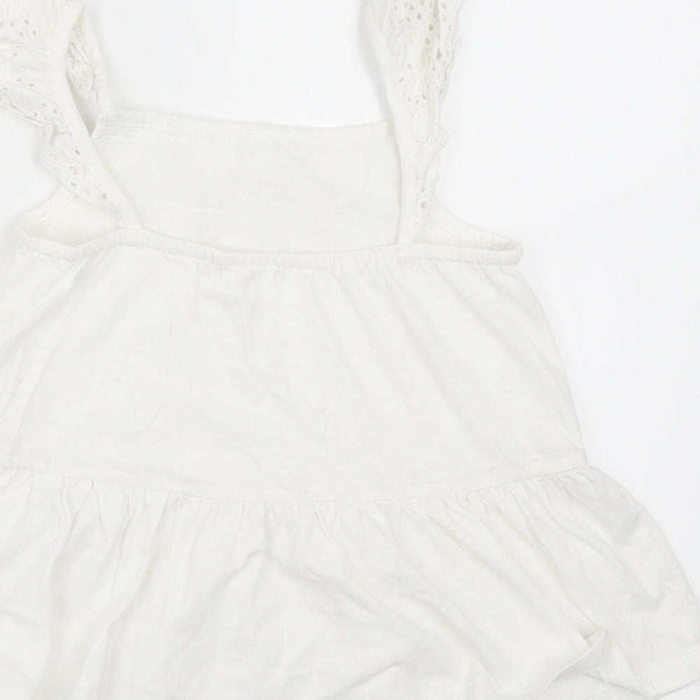 NEXT Girls White Basic Blouse Size 5 Years