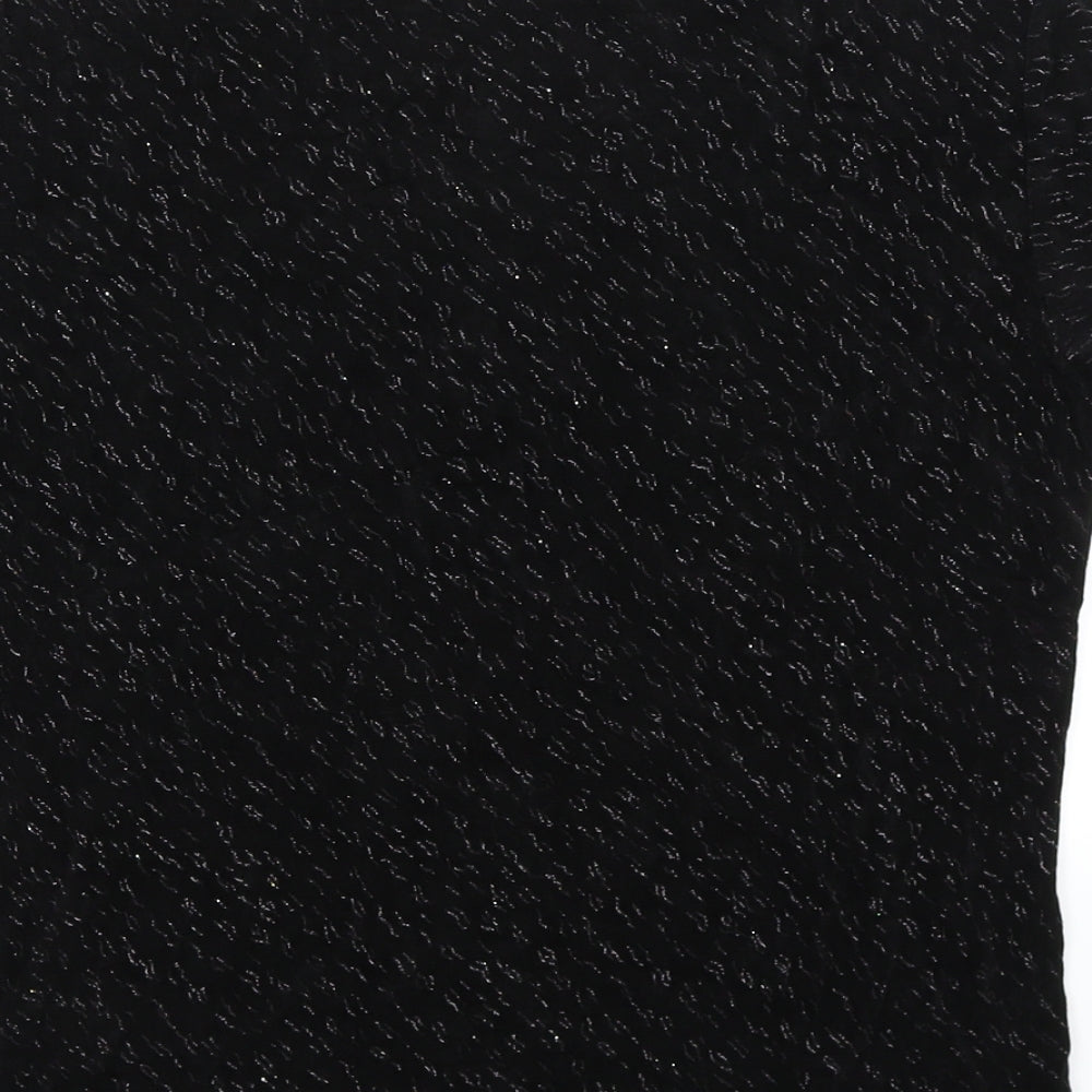 Twotone Womens Black Basic T-Shirt Size 12