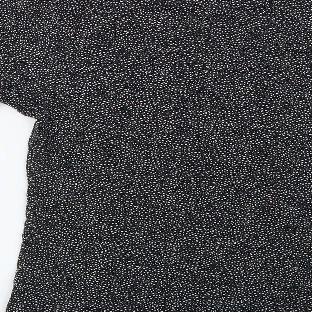 H&M Womens Black Geometric Basic T-Shirt Size S