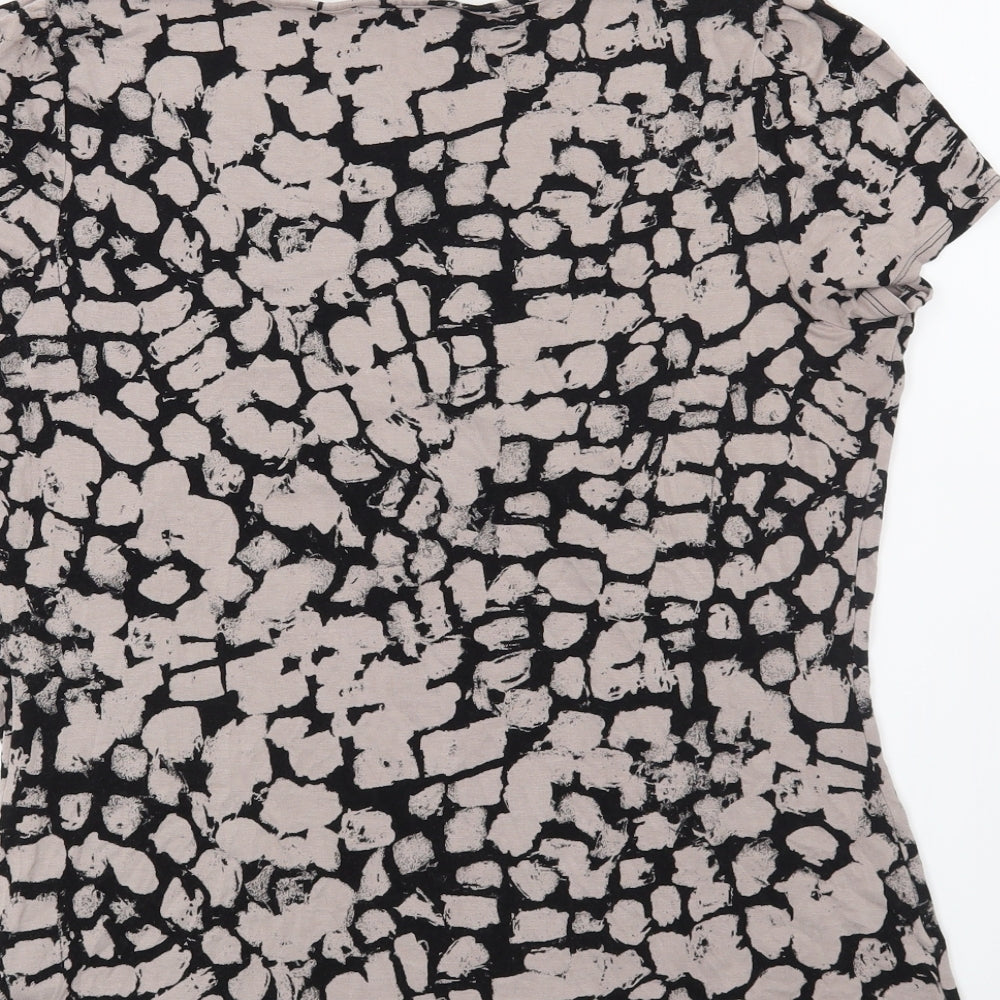 Marks & Spencer Womens Brown Geometric Basic Blouse Size 12